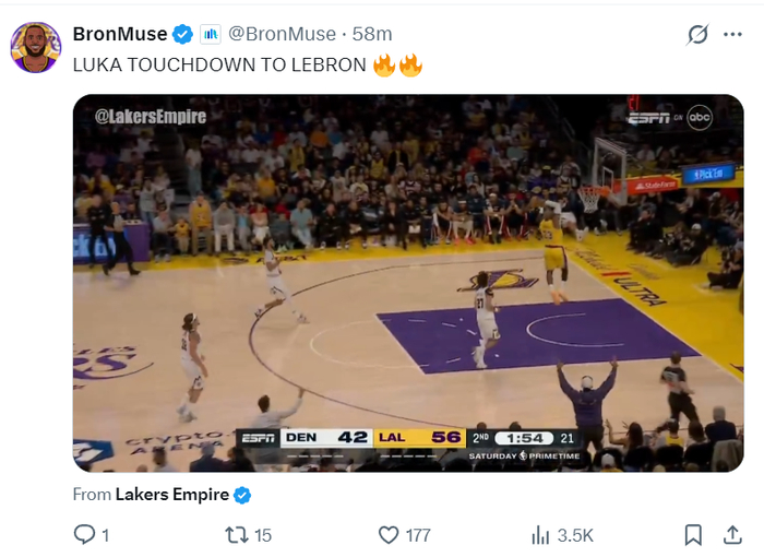 詹姆斯力挽狂澜 东契奇绝杀助掘金逆转湖人