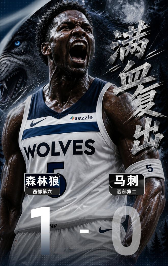 森林狼险胜马刺，文班亚马12盖帽创季后赛纪录，
